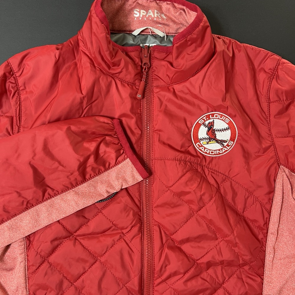 St Louis Cardinals Windbreaker Size M Cutter & Buck Red Weathertec